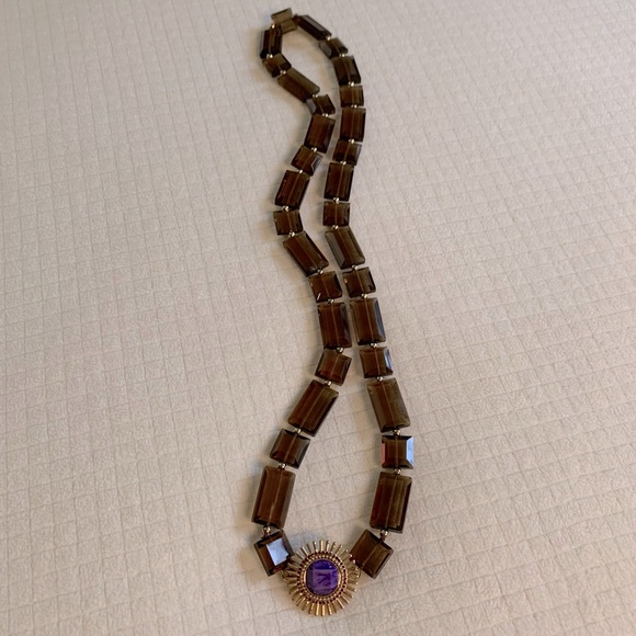 kate spade Jewelry - Kate Spade faceted smoky acrylic long necklace